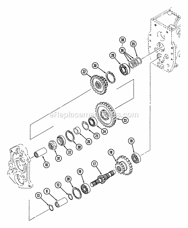 Transmission (Part 3) Diagram and Parts List for 544-434D100, 545-434D100, 546-434D100 Cub Cadet Lawn Tractor